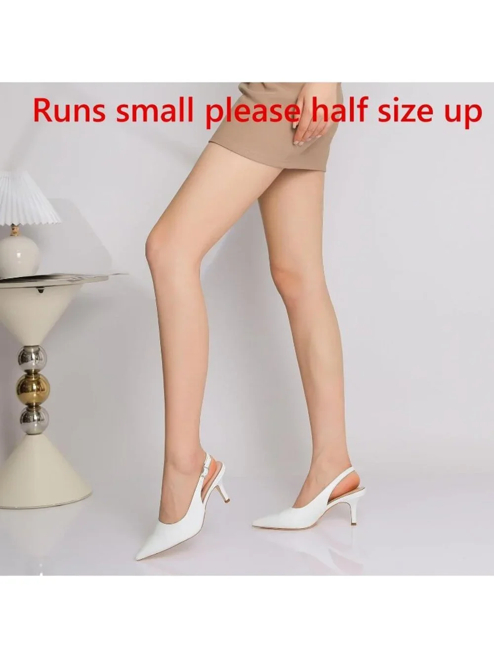 Women's Closed White Peep Open Toe Heels Sandals Comfortable Slip On Dress Shoes